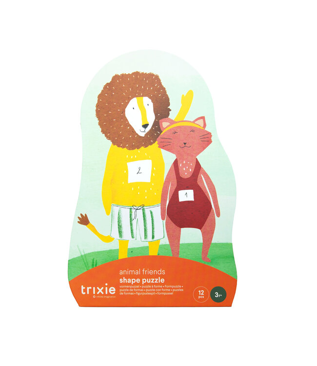 Trixie Trixie - Shape puzzle - Animal friends - 12 pcs