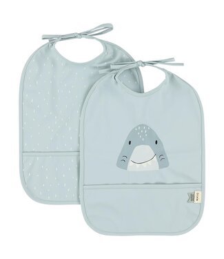 Trixie Trixie - Waterproof bib 2-pack - Mr. Shark