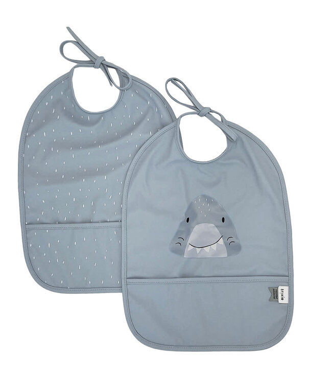 Trixie Trixie - Waterproof bib 2-pack - Mr. Shark