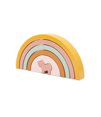 Trixie Trixie - Wooden rainbow stacking - Mrs. Cat