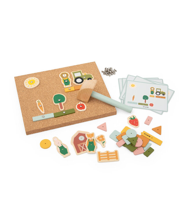 Trixie Trixie - Wooden tap tap game - farm
