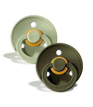 Bibs Bibs - Fopspeen Natuurrubber - Blister Sage / Hunter Green - T1