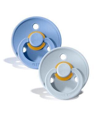 Bibs Bibs - Fopspeen Natuurrubber - Blister Sky Blue / Baby Blue - T1