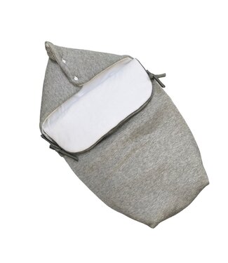 Maison Naline Maison Naline - Autostoelnestje 3puntsgordel buitenkant angora groen / binnenkant teddy ivoor / paspel tush groen aan flap / lintjes groen / 2 knoopjes ivoor