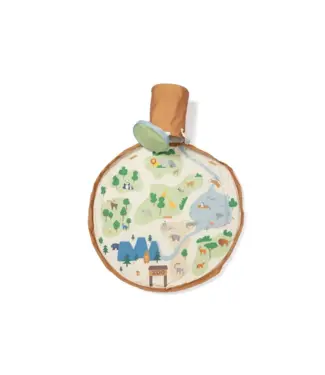 Play & Go Play & Go - Opbergmand Met Speeltapijt - Zoo Terracota 140cm