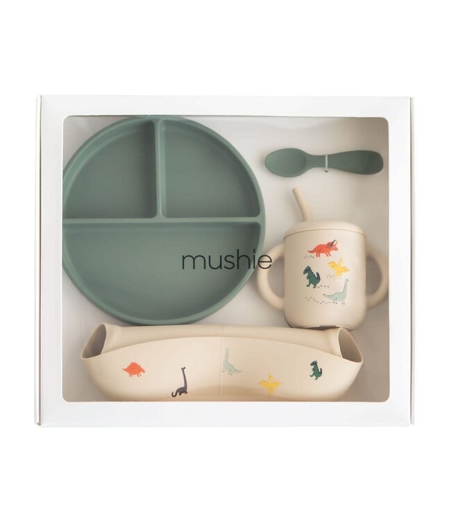 Mushie Mushie - Giftbox - Feeding Toddler Set - Dino