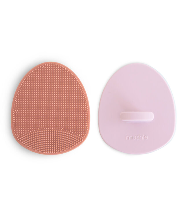 Mushie Mushie - Cradle Cap Brush - 2-Pack - Rose/Soft Lilac