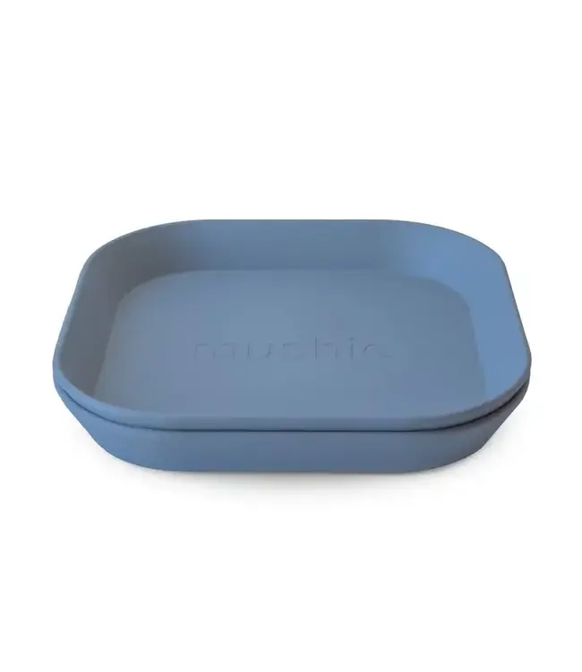 Mushie Mushie - Plates Square - Twilight Blue (2Pcs)