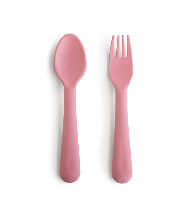 Mushie Mushie - Fork & Spoon - Dusty Rose