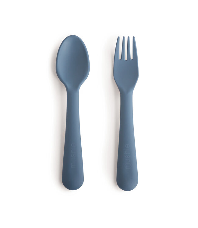Mushie Mushie - Fork & Spoon - Twilight Blue