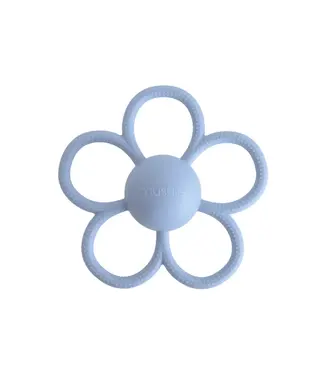 Mushie Mushie - Rattle Daisy Teether - Faded Denim