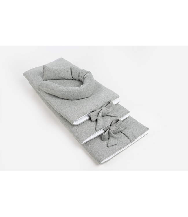 Maison Naline Maison Naline - 3 delige dubbele parkomrander angora groen / lintstrikken angora groen+stootrol