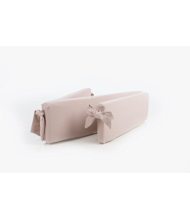 Maison Naline Maison Naline - Bedomrander herringbone roze  + lintstrikken herringbone roze (horizontale lijnen & mousse 5cm)