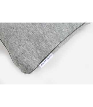 Maison Naline Maison Naline - Kussen 35x35 angora groen / paspel tush groen rondom