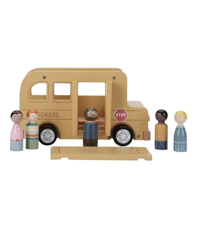 Little Dutch Toys Little Dutch Toys - Houten schoolbus met poppetjes FSC