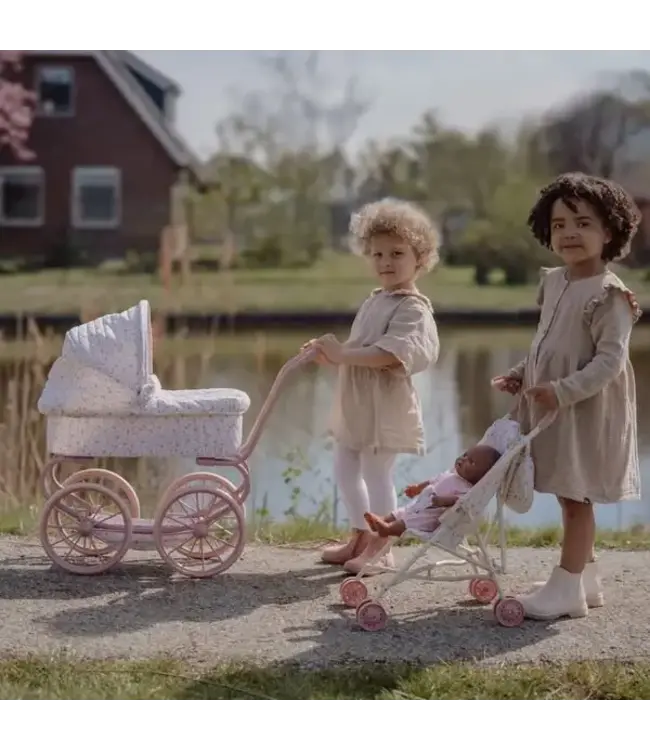 Little Dutch Toys Little Dutch Toys - Metalen Poppenwagen Soft Flowers