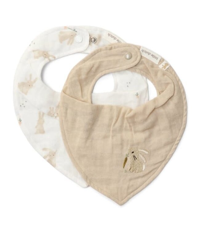 Little Dutch Little Dutch - Bandana slab set van 2 - Baby Bunny