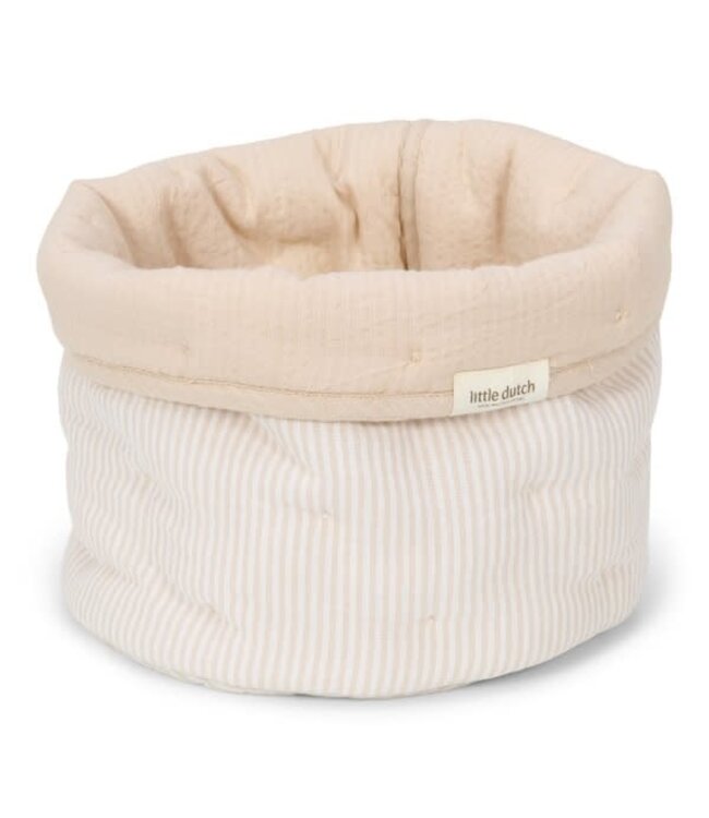 Little Dutch Little Dutch - Commodemandje klein - Pure Soft Beige Stripe