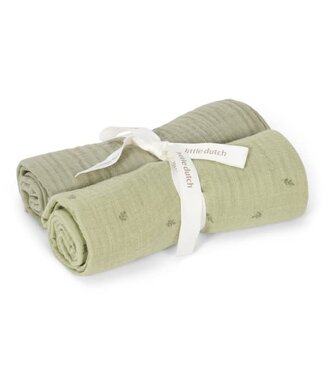 Little Dutch Little Dutch - Swaddle doeken hydrofiel 70x70 - Pure Sage