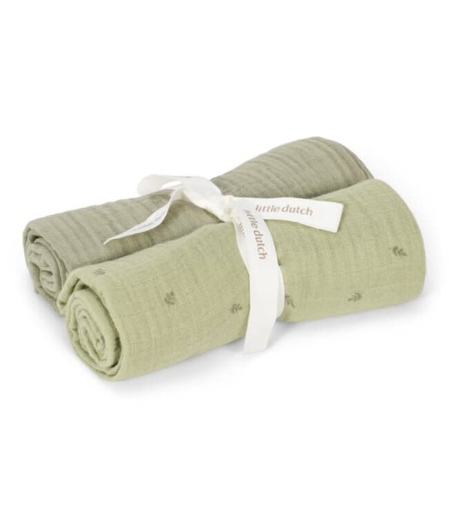 Little Dutch Little Dutch - Swaddle doeken hydrofiel 70x70 - Pure Sage