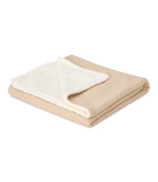 Little Dutch Little Dutch - Wiegdeken gebreid/fleece - Pure Soft Beige
