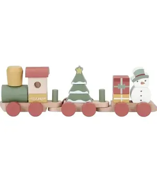 Little Dutch Toys Little Dutch Toys - Blokkentrein - Kerst FSC