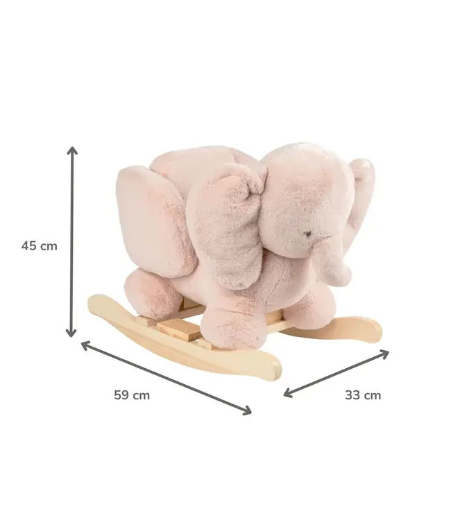 Nattou Nattou - Fanfan - Schommelpaard Olifant Oudroze