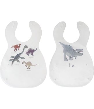 Sebra Sebra - 2 Pack Printed Bibs - Dino