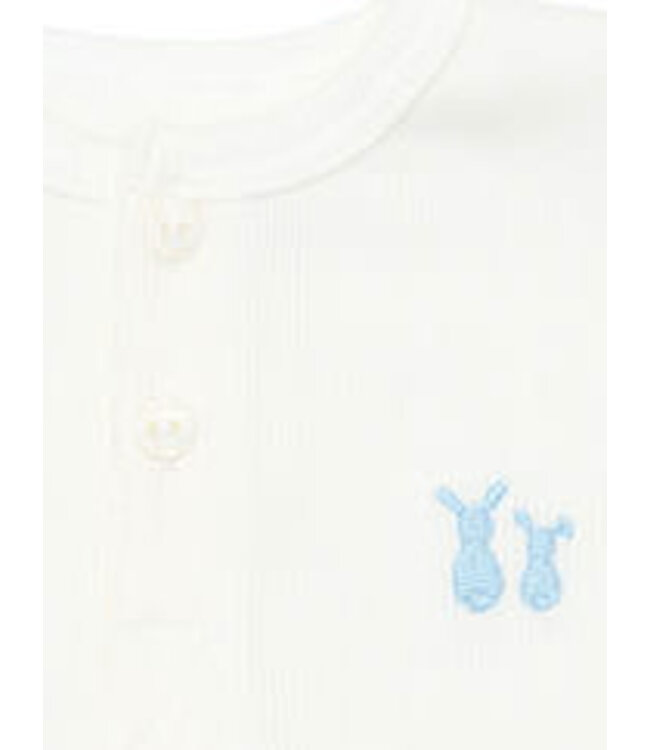 Poetree Kids Poetree Kids - Baby set Luc Denim blue broekje -Off white shirt