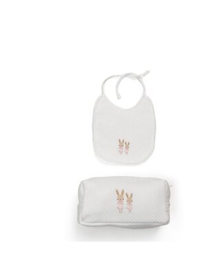 Living Nature Living Nature - Geschenkset Special edition Sweet Rabbits : toilettas + bavet