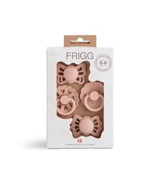 Frigg Frigg - Baby’s First Pacifier Pack - T1 Blush Floral Heart