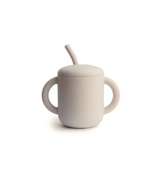 Mushie Mushie - Training Cup + Straw - Shifting Sand