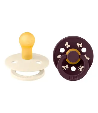 Bibs Bibs - Holiday Leaf T2 Latex - IvoryPlum 2-pack