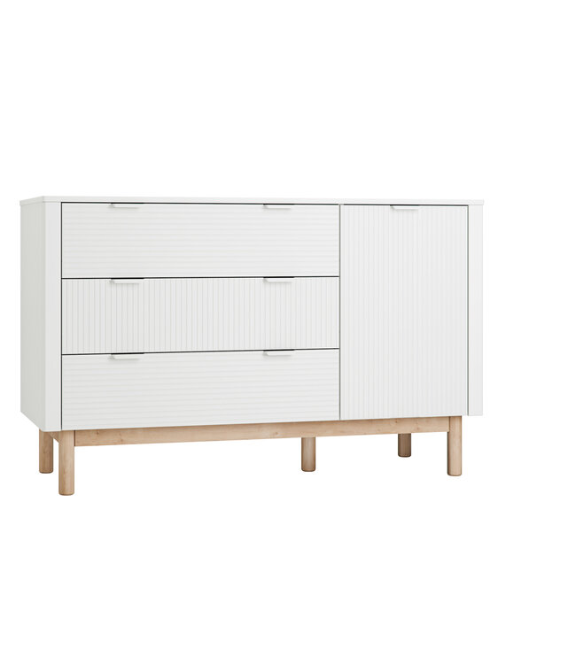 Pinio Pinio - Miloo - 3-drawer + 1-door chest  - White