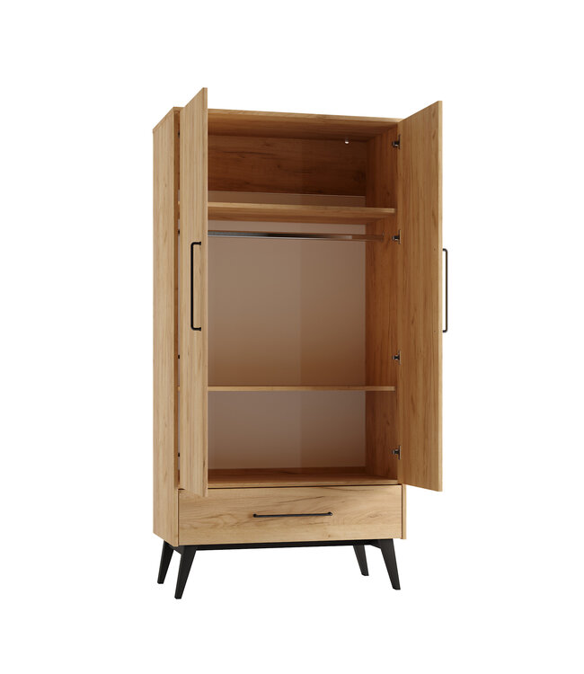 Pinio Pinio - Retro - 2-door wardrobe  - Oak