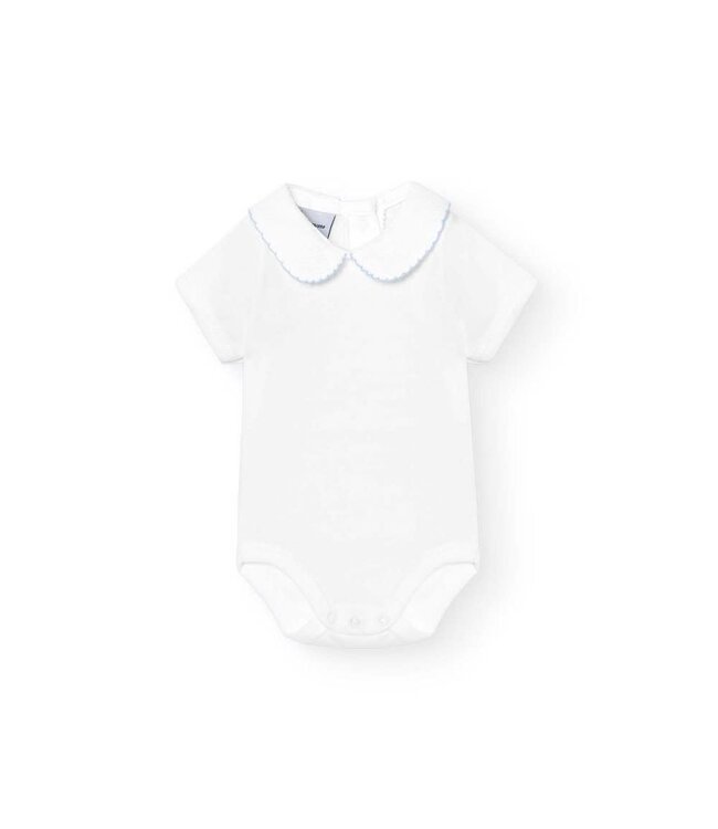 Babidu Babidu - Body M/C Cuello Bebe Pique Celeste