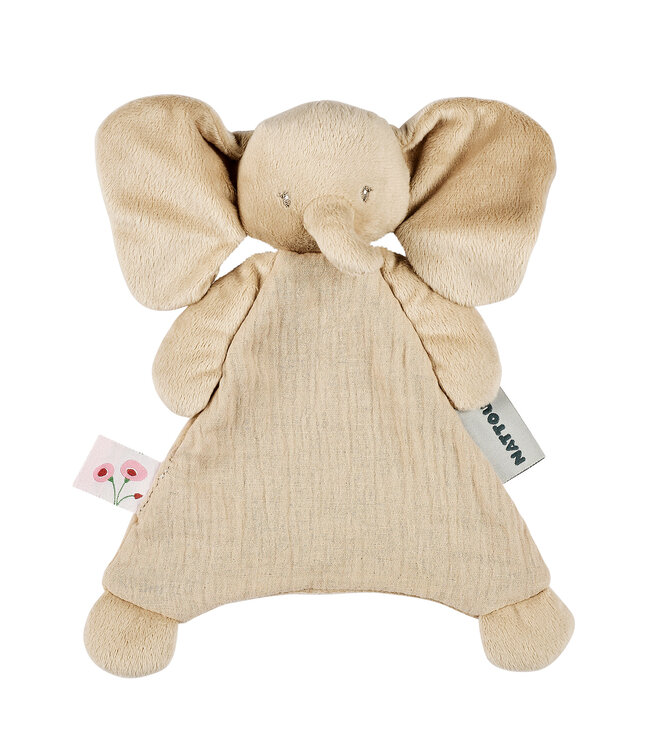 Nattou Nattou - Fanfan - Mini Doudou Olifant Zand