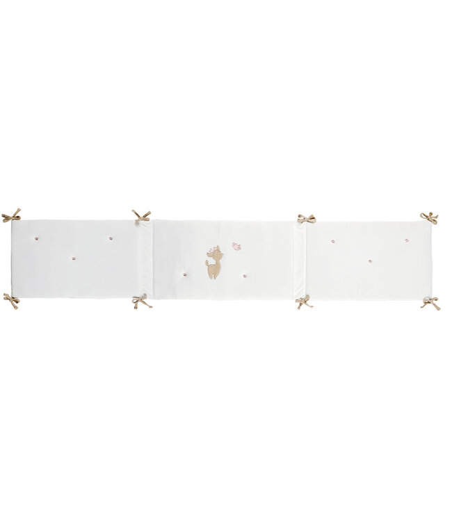 Nattou Nattou - Fanfan - Bedbumper Zacht Velours Wit