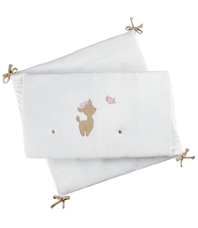 Nattou Nattou - Fanfan - Bedbumper Zacht Velours Wit