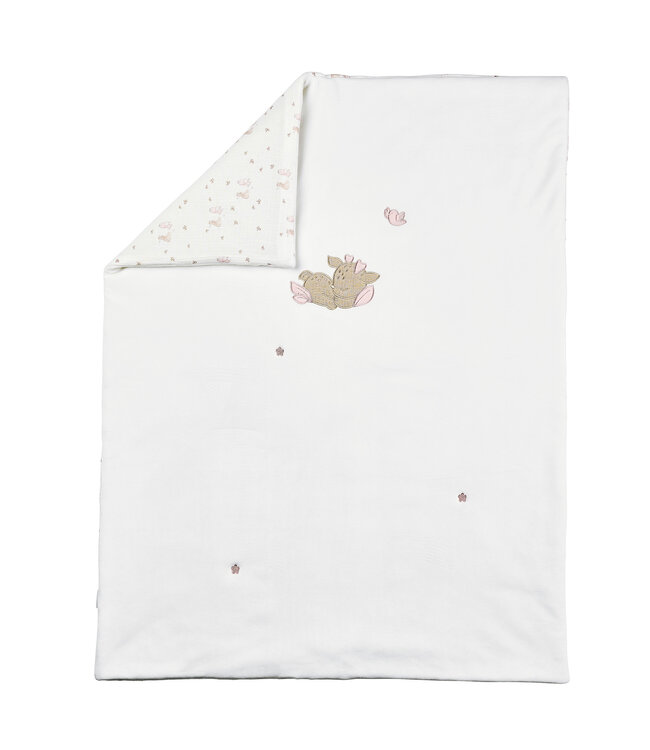 Nattou Nattou - Fanfan - Plaid  Witte Velours 75 X 100 Cm