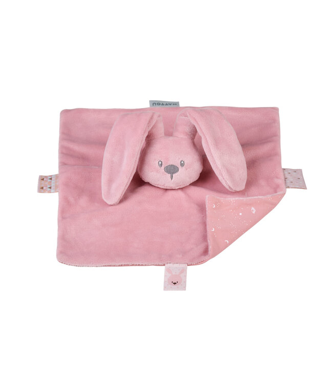 Nattou Nattou - Lapidou - Doudou Oude Roze Met Gedrukt Motief