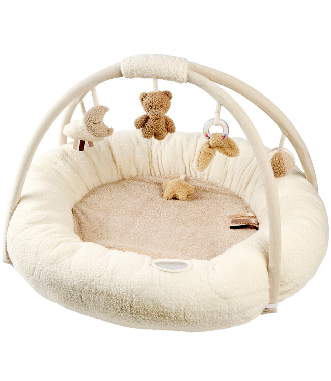 Nattou Nattou - Teddy - Poef Ecru Met Bogen