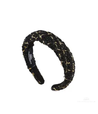 Prinsessefin Prinsessefin - Alice Band - Helena - Tweed Black/Gold