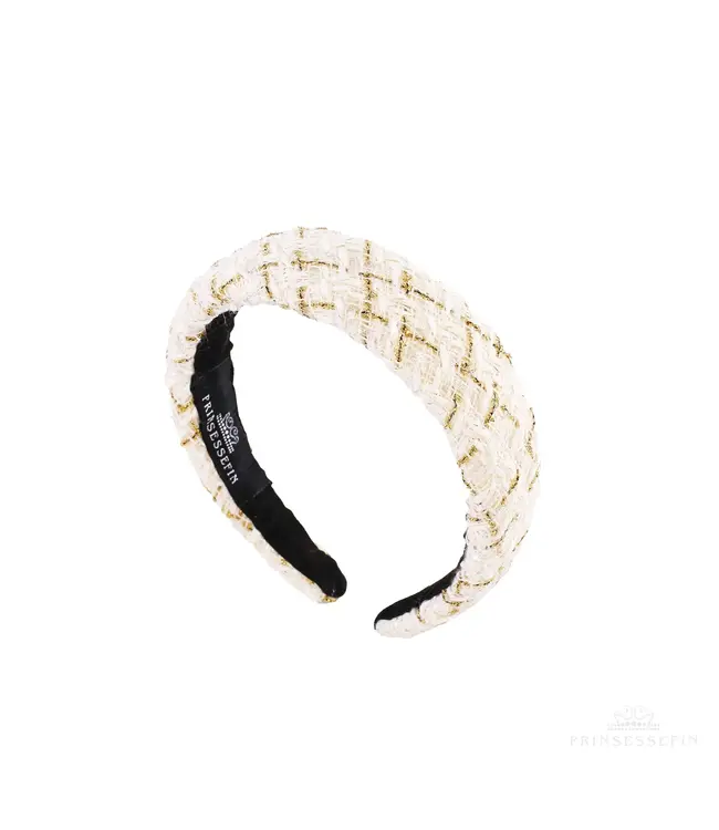 Prinsessefin Prinsessefin - Alice Band - Helena - Tweed White/Gold