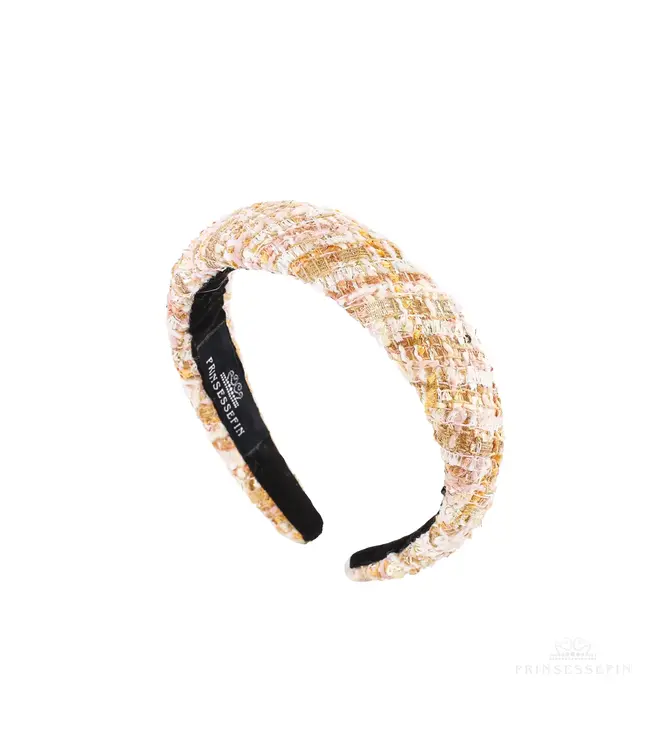 Prinsessefin Prinsessefin - Alice Band - Helena - Plaid Peach Gold