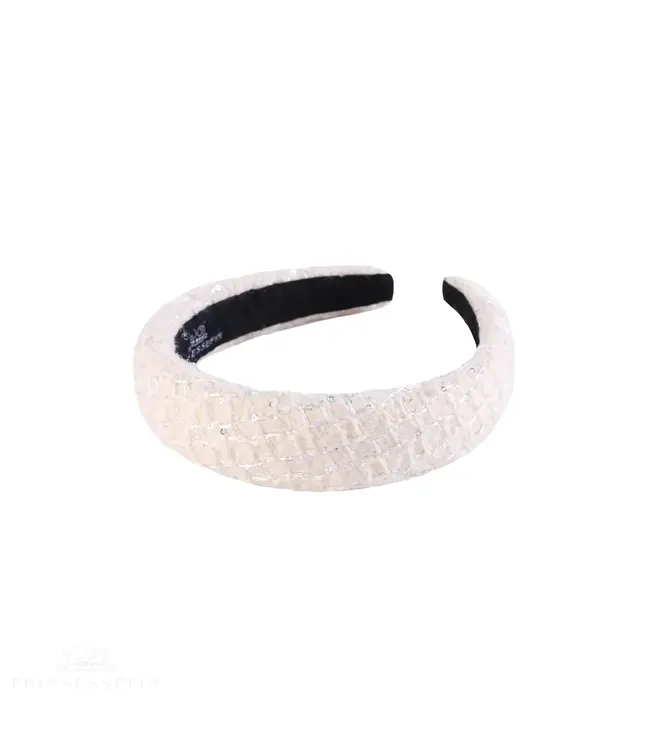 Prinsessefin Prinsessefin - Alice Band - Helena - Plaid Sequin White