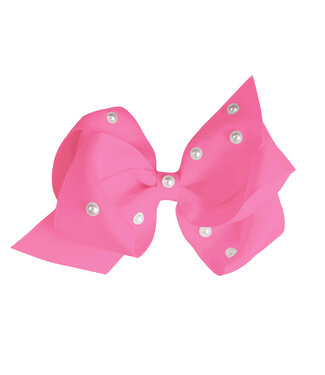 Prinsessefin Prinsessefin - Pearl and Crystal Bows - Grace - Hot Pink