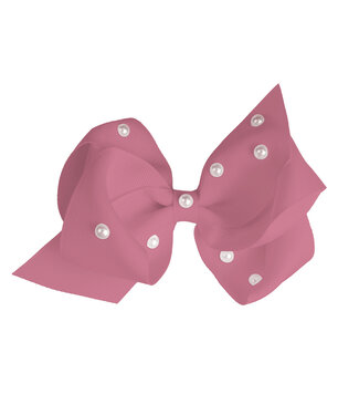 Prinsessefin Prinsessefin - Pearl and Crystal Bows - Grace - Rosy Mauve