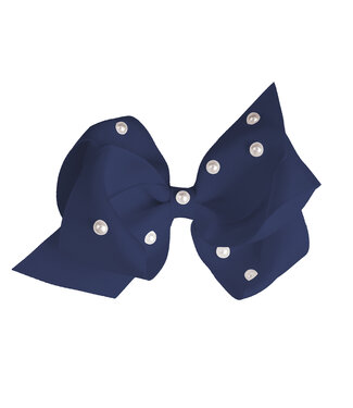 Prinsessefin Prinsessefin - Pearl and Crystal Bows - Grace - Navy
