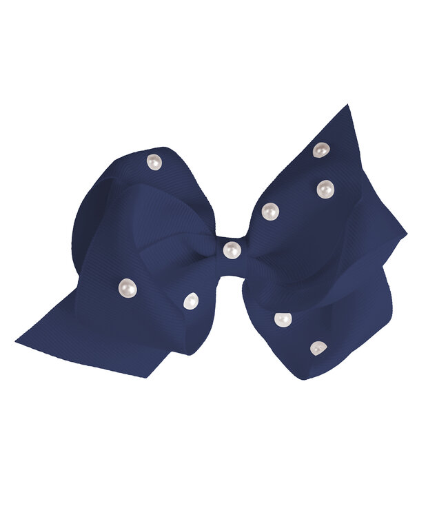 Prinsessefin Prinsessefin - Pearl and Crystal Bows - Grace - Navy
